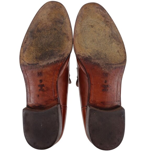 Vintage Bally Italy Brown Leather Dress Shoes Mens size 9 Classic Penny Loafers - Picture 3 of 10
